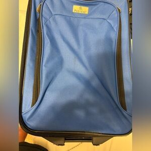 Blue and black small suitcase- carry on by protege